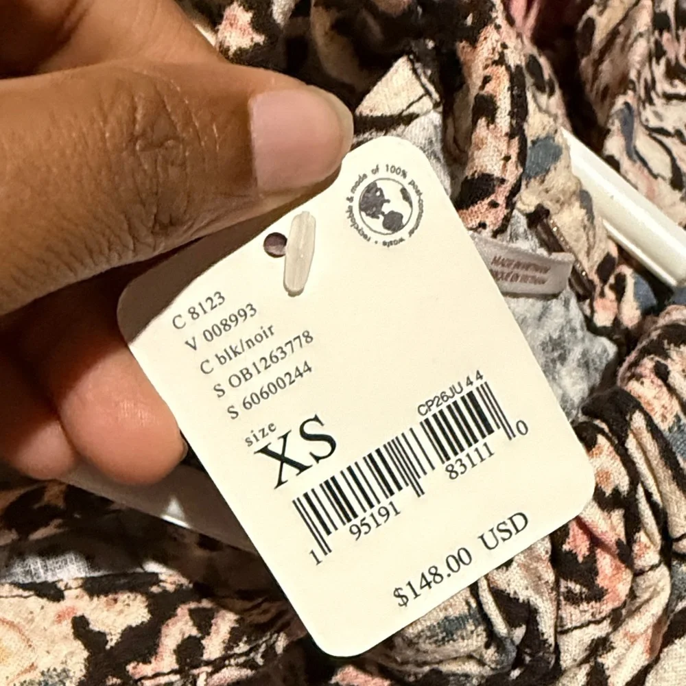 Free People Black and Cream Floral Jumpsuit coveralls I got a feeling